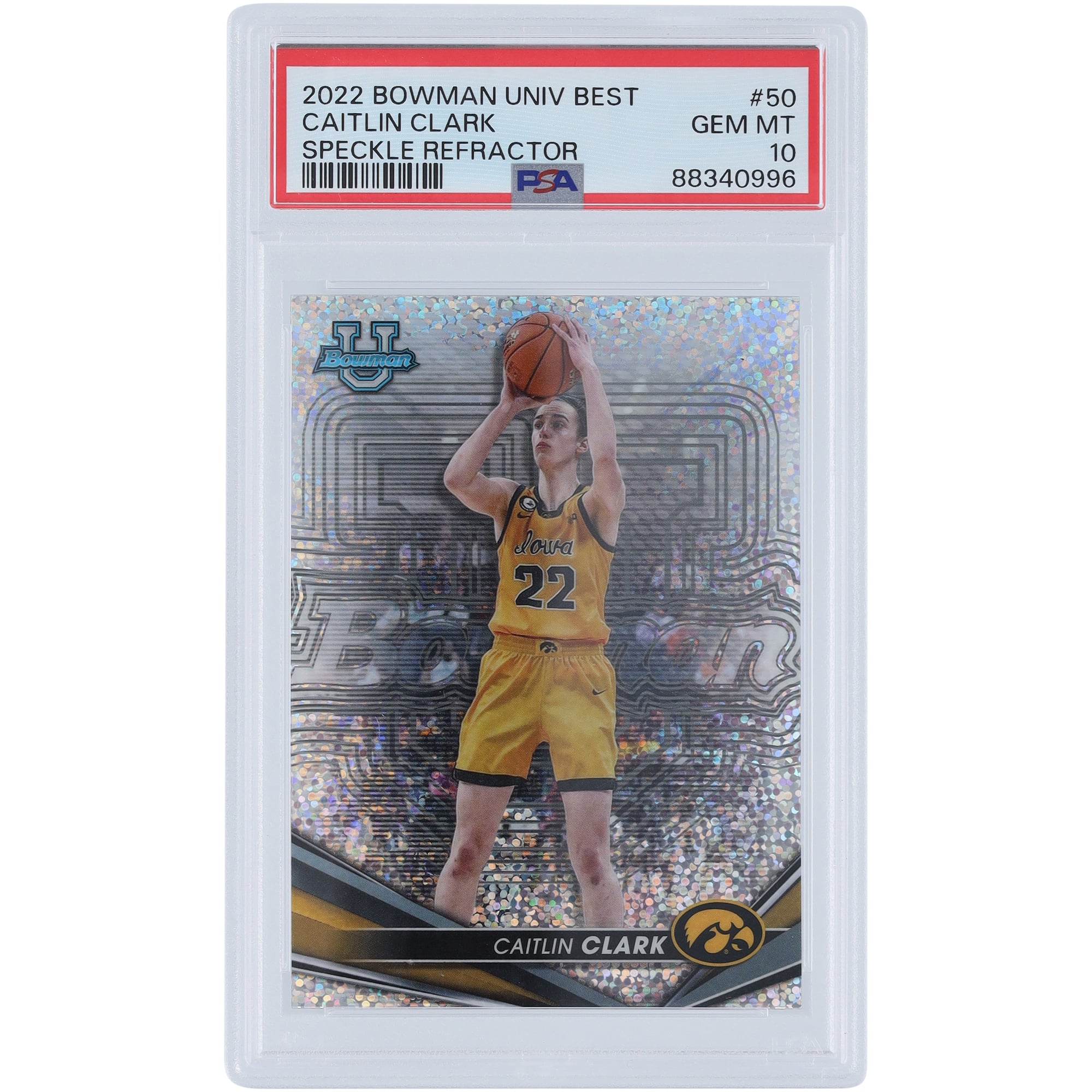 Caitlin Clark Iowa Hawkeyes 2022 Bowman University Best Speckle 