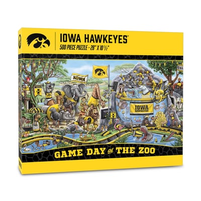 Iowa Hawkeyes Fanpoint 10.5" x 28" Game Day at the Zoo 500-Piece Puzzle