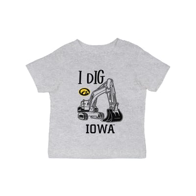 Iowa Hawkeyes Vive La Fete Infant Excavator T-Shirt - Gray