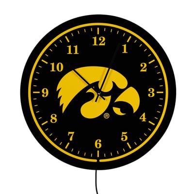 Iowa Hawkeyes 18" Lighted Round LED Wall Clock