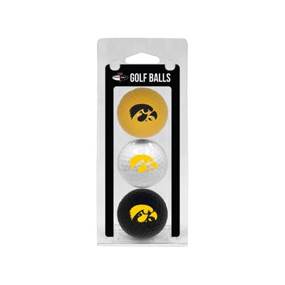 Iowa Hawkeyes 3-Pack Multi-Colored Team Golf Ball Set