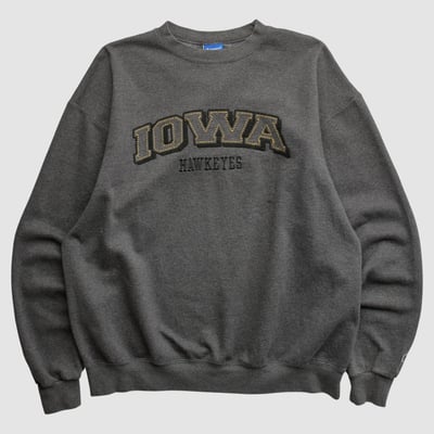 Iowa Hawkeyes Champion 2010s Pullover Sweatshirt - Charcoal - M by Fanatics Real Vintage
