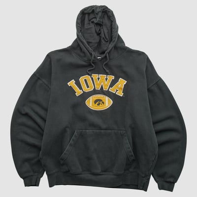 Iowa Hawkeyes J America Sportswear 2010s Hooded Pullover Sweatshirt - Black - M by Fanatics Real Vintage