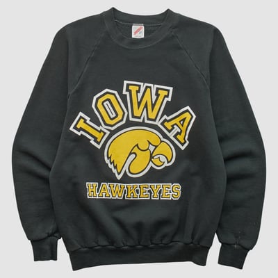 Iowa Hawkeyes Jerzees 80s Pullover Sweatshirt - Black - XS by Fanatics Real Vintage