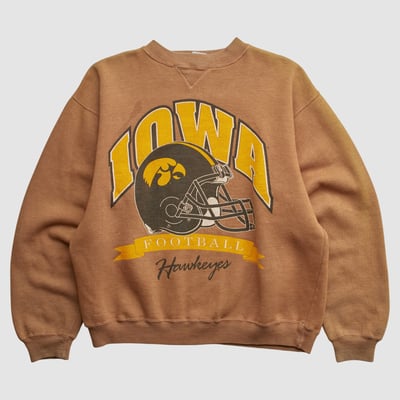 Iowa Hawkeyes Ultimate Sportswear 90s Pullover Sweatshirt - Clay - S by Fanatics Real Vintage
