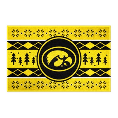 Iowa Hawkeyes Logo Brands 19" x 30" Holiday Sweater Starter Mat