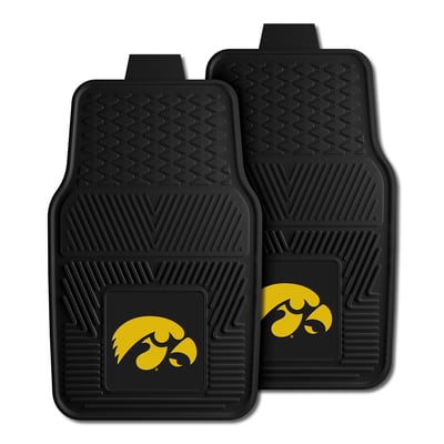 Iowa Hawkeyes Logo Brands Two-Piece Vinyl Car Mat Set