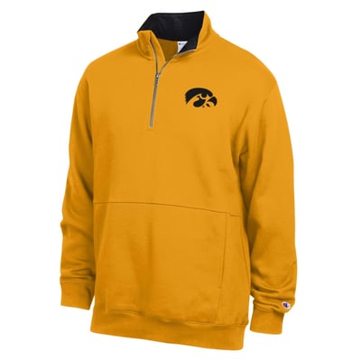  Iowa Hawkeyes Champion Fleece Quarter-Zip Pullover - Gold