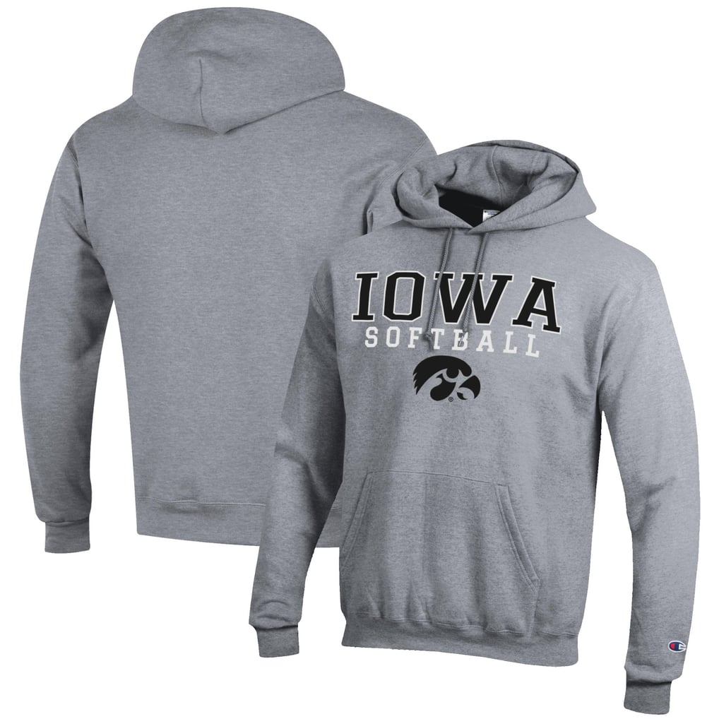 Iowa Hawkeyes Champion Softball Stack Pullover Hoodie - Gray