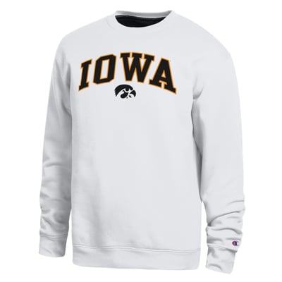  Iowa Hawkeyes Champion Arch Sweatshirt - White