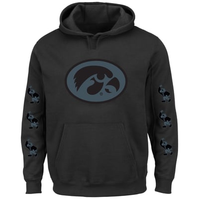 Iowa Hawkeyes Fanatics Big & Tall 3-Hit Pullover Hoodie - Black
