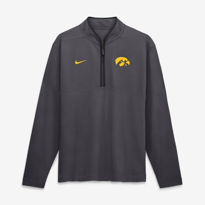  Iowa Hawkeyes Nike Color Pop Victory Dri-FIT Half-Zip Pullover - Anthracite