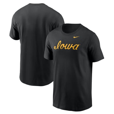 Iowa Hawkeyes Nike Baseball Wordmark T-Shirt - Black
