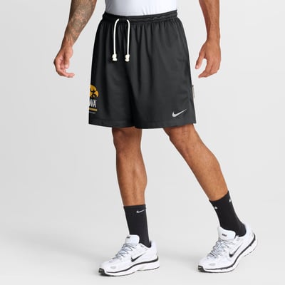 Iowa Hawkeyes Nike 2026 Sideline Standard Issue Reversible Dri-FIT Shorts - Black/Anthracite