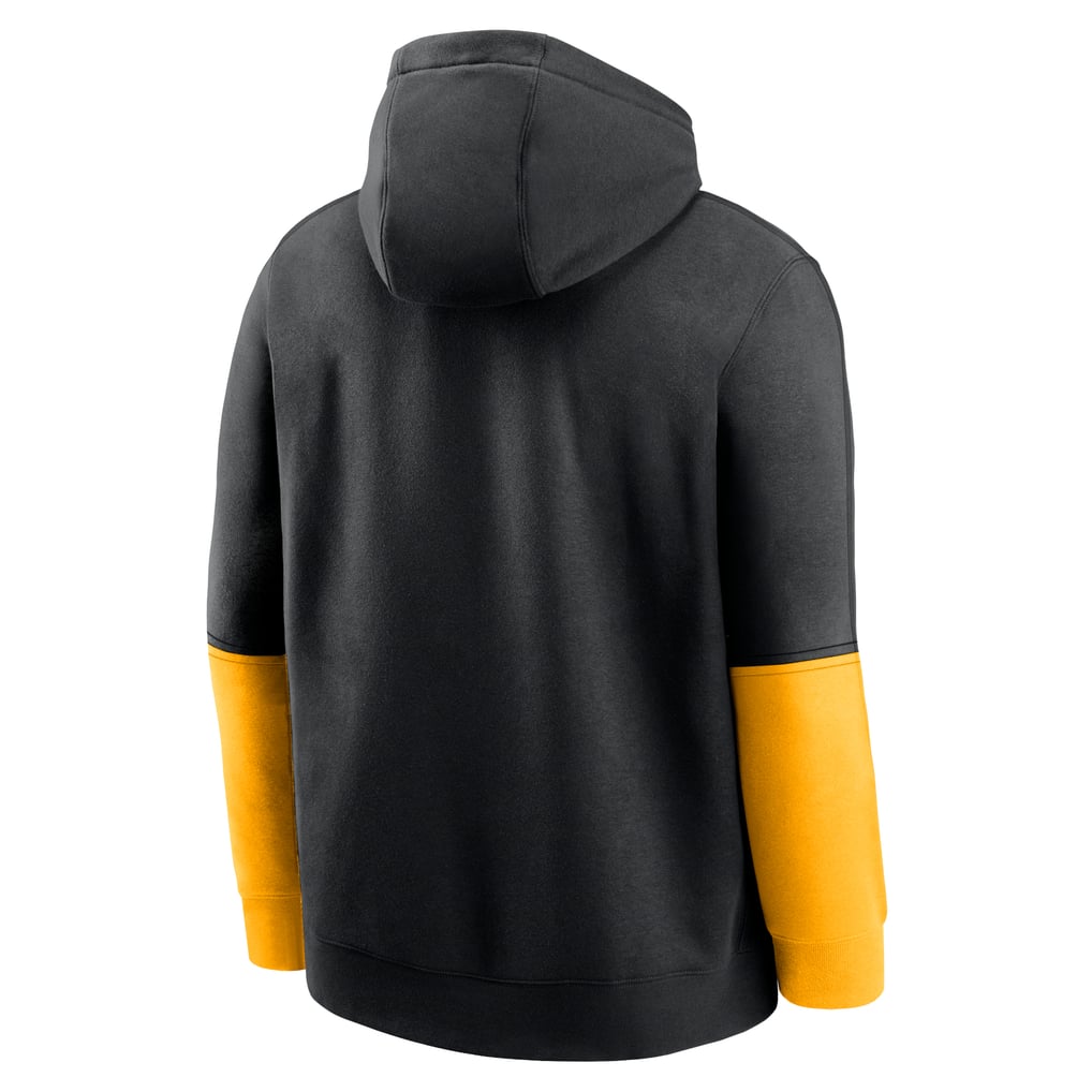 Iowa Hawkeyes Nike 2024 Sideline Club Pullover Hoodie - Black/Gold