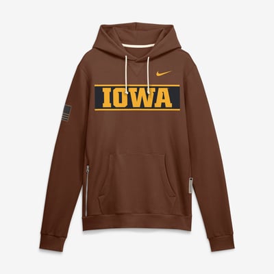 Iowa Hawkeyes Nike 2026 Military Appreciation Sideline Standard Issue Dri-FIT Hoodie - Brown