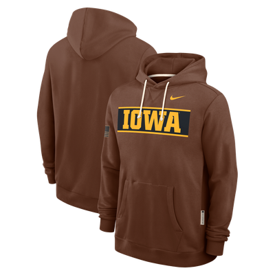 Iowa Hawkeyes Nike 2026 Military Appreciation Sideline Standard Issue Dri-FIT Hoodie - Brown