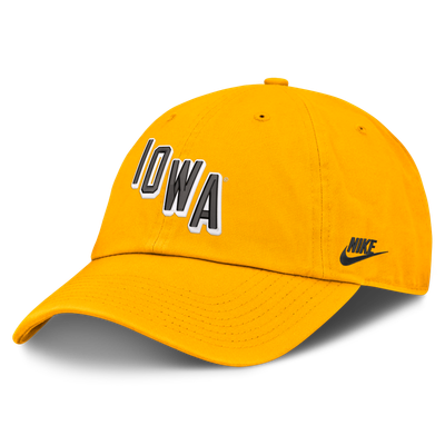  Iowa Hawkeyes Nike Legacy Letter & Mascot Club Adjustable Hat - Gold