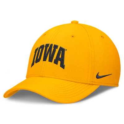 Iowa Hawkeyes Nike Letter Rise SwooshFlex Dri-FIT Hat - Gold