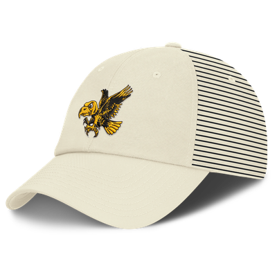 Iowa Hawkeyes Nike Vault Logo Striped Club Adjustable Hat - White