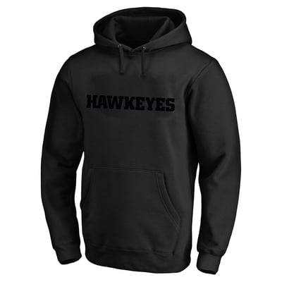  Iowa Hawkeyes Profile Big & Tall Tonal Hoodie - Black