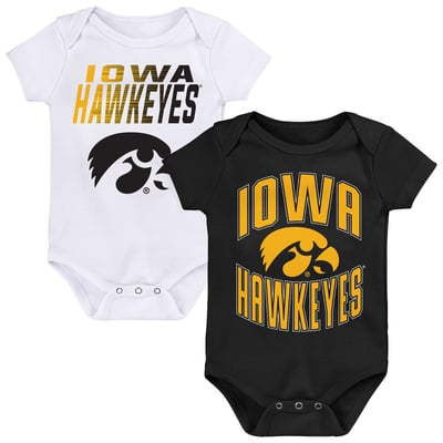  Iowa Hawkeyes Outerstuff Newborn Snuggle Blitz Two-Piece Bodysuit Set - Black