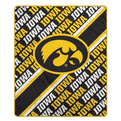 Iowa Hawkeyes Pegasus 60" x 70" Diagonal Lined Wordmark Ultra Soft Blanket