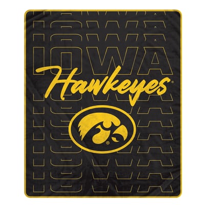 Iowa Hawkeyes Pegasus Echo Script Fade 50" x 60" Ultra Soft Throw Blanket