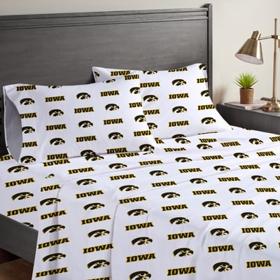 Iowa Hawkeyes Pegasus Four-Piece Queen Sheet Set