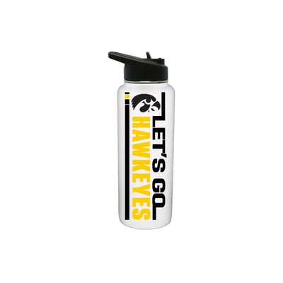 Iowa Hawkeyes The Memory Company 34oz. Let's Go Stainless Steel Quencher Bottle