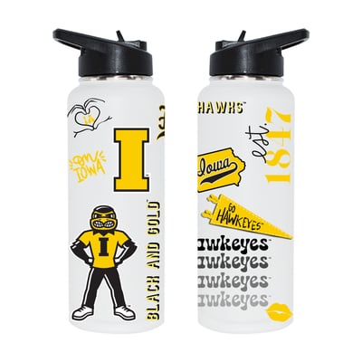 Iowa Hawkeyes The Memory Company 34oz. Loco Stainless Steel Quencher Bottle