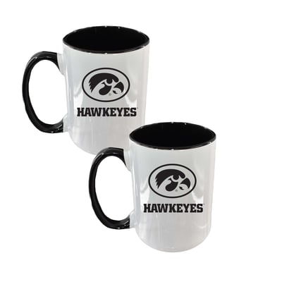 Iowa Hawkeyes The Memory Company Two-Piece 15oz. Logo Coffee Mug Set