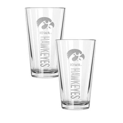 Iowa Hawkeyes The Memory Company Two-Piece 16oz. Pinnacle Pint Glass Set