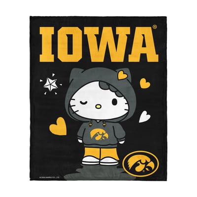 Iowa Hawkeyes The Northwest Group Hello Kitty 46" x 60" Silk Touch Throw Blanket