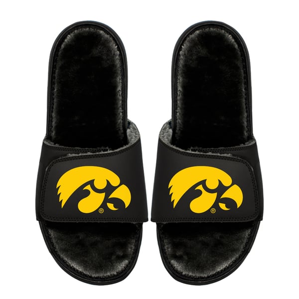 Iowa Hawkeyes Black Yellow Slide Unisex Sandals Iowa Hawkeyes ISlide Unisex Football Varsity Slide Sandals  main image 2