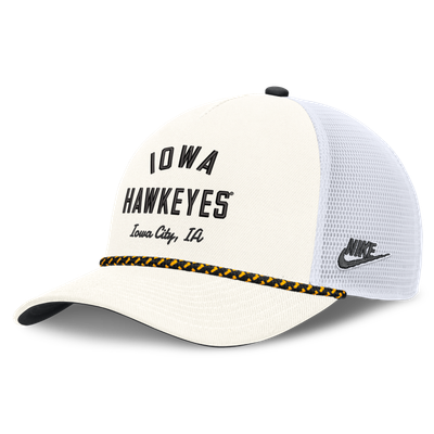 Iowa Hawkeyes Nike Unisex Mascot Rope Trucker Adjustable Hat - White