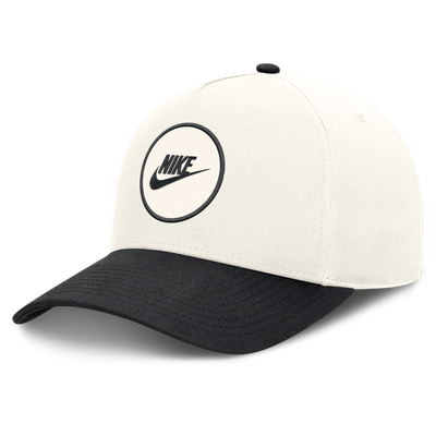 Iowa Hawkeyes Nike Unisex Rise Side Logo A-Frame Adjustable Hat - White/Black