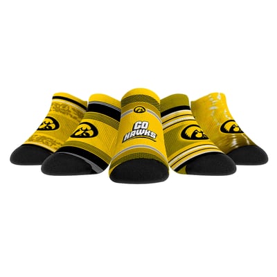  Iowa Hawkeyes Rock Em Unisex Super Fan Five-Pack Low-Cut Socks Set - 