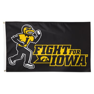 Iowa Hawkeyes WinCraft 3' x 5' Single-Sided Deluxe Mascot Flag