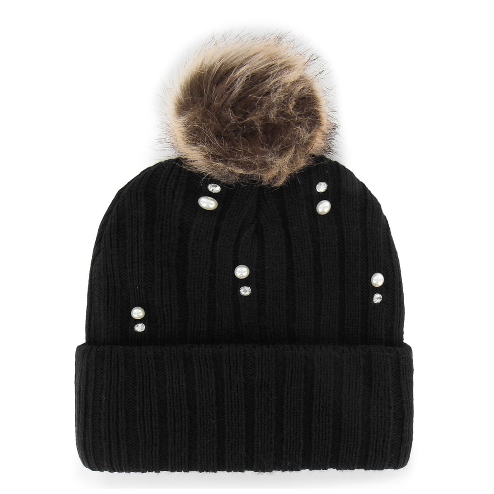 '47 Iowa Hawkeyes Women's Black Pearl Fur Knit Hat with Pom