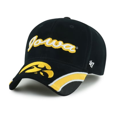Iowa Hawkeyes '47 Women's Velvet Denim Script MVP Adjustable Hat - Black