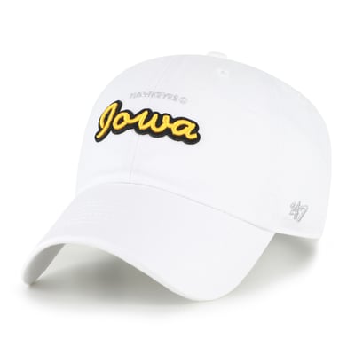 Iowa Hawkeyes '47 Women's Trendy Script Clean Up Adjustable Hat - White