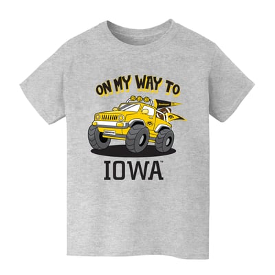 Iowa Hawkeyes Vive La Fete Youth On My Way T-Shirt - Gray