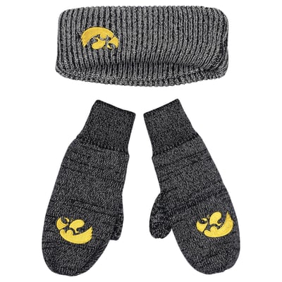 Iowa Hawkeyes ZooZatz Lurex Headband & Mittens Bundle