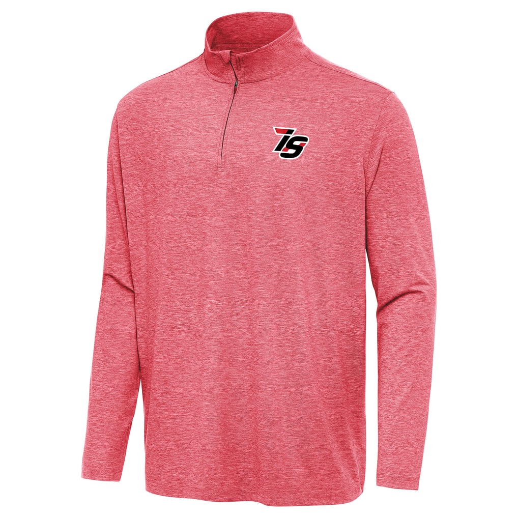 Iowa Speedway Antigua Hunk Quarter-Zip Pullover Top - Heather Red