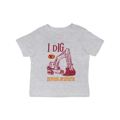 Iowa State Cyclones Vive La Fete Infant Excavator T-Shirt - Gray