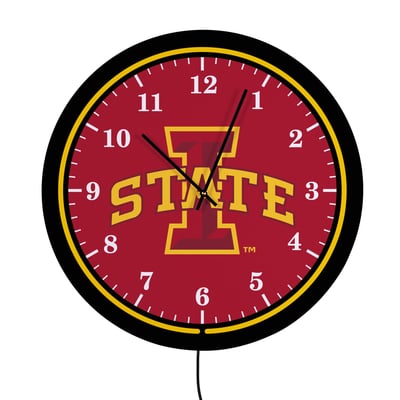 Iowa State Cyclones 18" Lighted Round LED Wall Clock