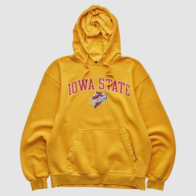 Iowa State Cyclones Gear For Sports 2010s Hooded Pullover Sweatshirt - Yellow - L by Fanatics Real Vintage