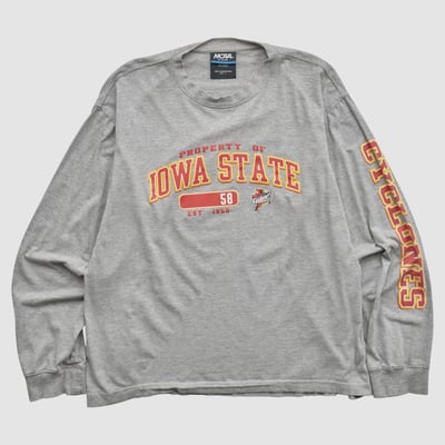 Iowa State Cyclones NCAA 2010s Long Sleeve T-shirt - Gray - L by Fanatics Real Vintage