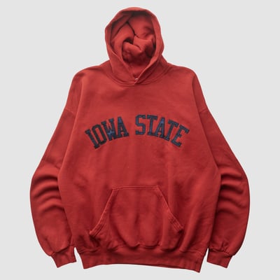 Iowa State Cyclones Soffe 2000s Hooded Pullover Sweatshirt - Red - L by Fanatics Real Vintage